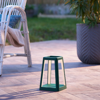 Lexon Lantern Portable Lamp With Built-In Wireless Charger - Green - Image 6