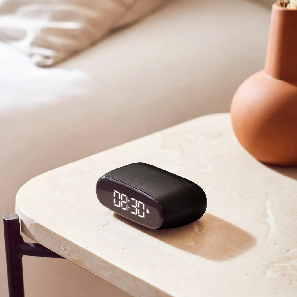 Lexon Minut Mini Alarm Clock - Black - Image 4