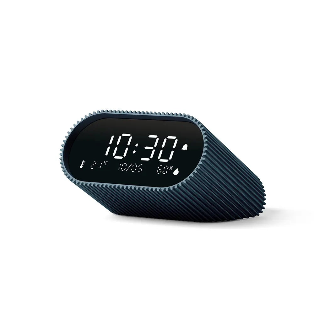 Lexon Ray Clock Lcd Alarm Clock With Temperature / Humidity Display - Blue - Image 3