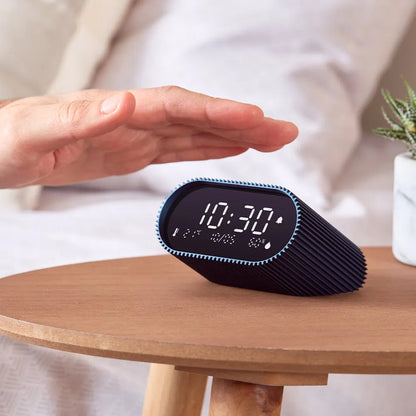 Lexon Ray Clock Lcd Alarm Clock With Temperature / Humidity Display - Blue - Image 4