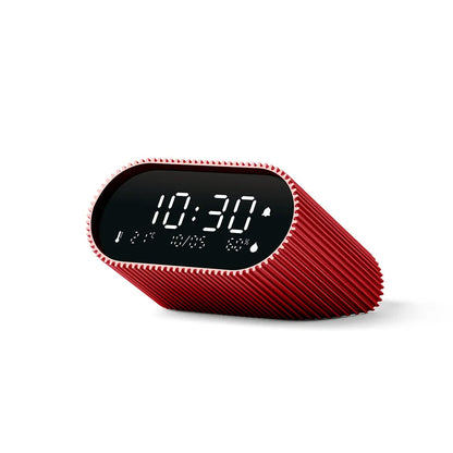 Lexon Ray Clock Lcd Alarm Clock With Temperature / Humidity Display - Red - Image 3