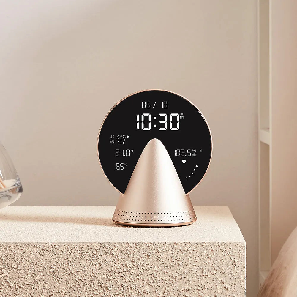 Lexon Conic Radio Alarm Clock With Fm & Built-In Bluetooth Speaker - Gold - Image 2