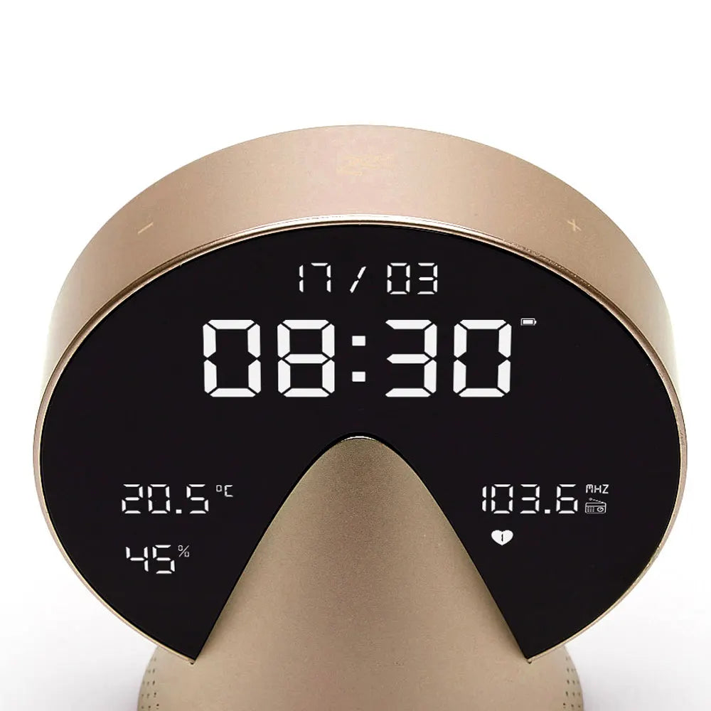 Lexon Conic Radio Alarm Clock With Fm & Built-In Bluetooth Speaker - Gold - Image 7