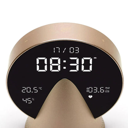 Lexon Conic Radio Alarm Clock With Fm & Built-In Bluetooth Speaker - Gold - Image 7