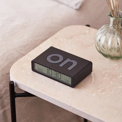 Lexon Flip Classic Reversible Alarm Clock - Black - Image 4