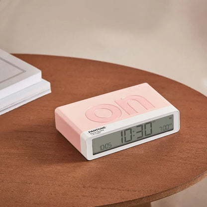 Lexon Flip Classic Reversible Alarm Clock PANTONE - Rose Pink - Image 3