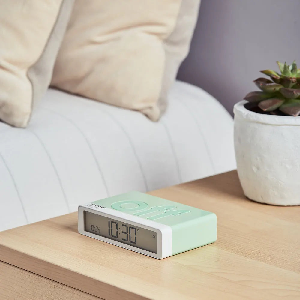 Lexon Flip Classic Reversible Alarm Clock PANTONE - Green - Image 2