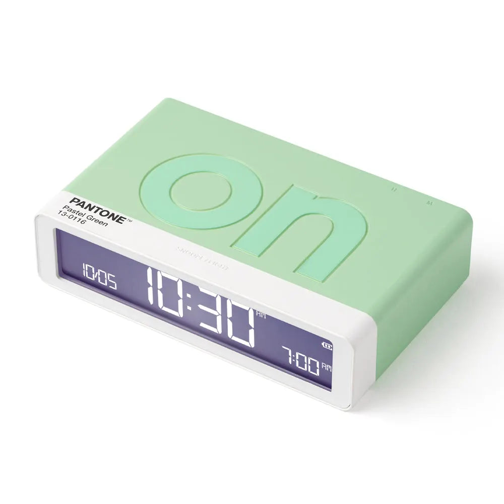 Lexon Flip Classic Reversible Alarm Clock PANTONE - Green - Image 3