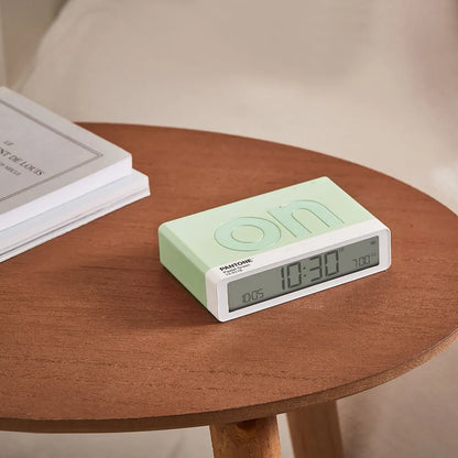 Lexon Flip Classic Reversible Alarm Clock PANTONE - Green - Image 4