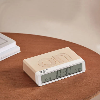 Lexon Flip Classic Reversible Alarm Clock PANTONE - Sand - Image 4