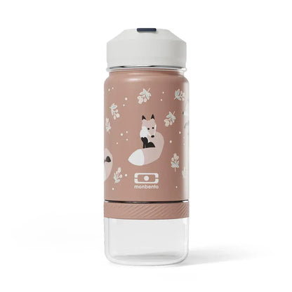 Monbento Twisty Kids Water Bottle with Snack Container-  Fox
