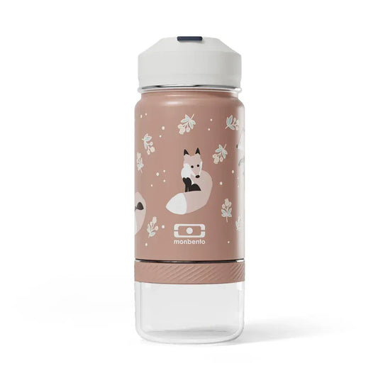 Monbento Twisty Kids Water Bottle with Snack Container-  Fox