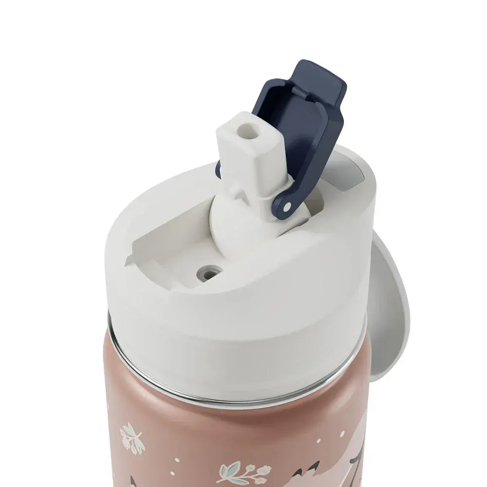 Monbento Twisty Kids Water Bottle with Snack Container-  Fox - Image 3