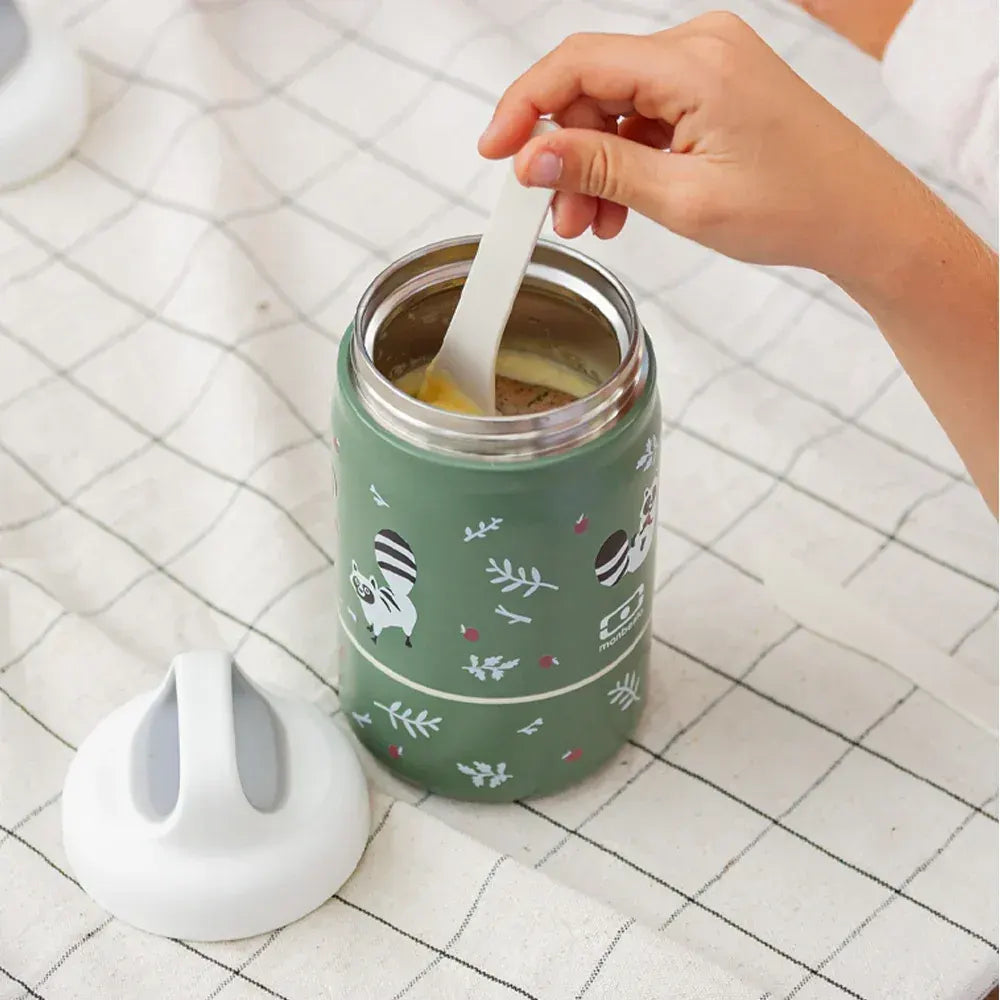 Monbento Handy Kids Insulated Lunch Box with Compartments - Raccoon - Image 4