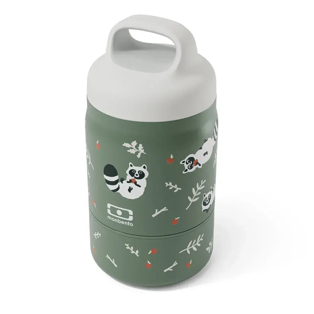 Monbento Handy Kids Insulated Lunch Box with Compartments - Raccoon - Image 5