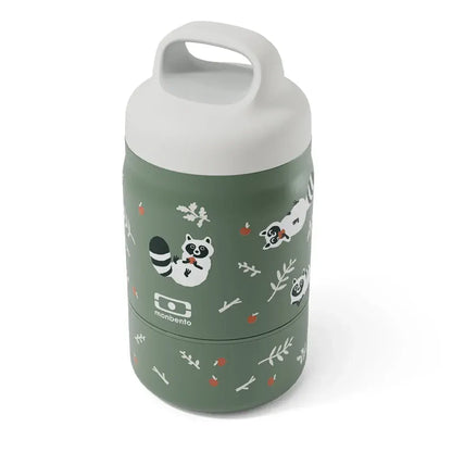 Monbento Handy Kids Insulated Lunch Box with Compartments - Raccoon - Image 5