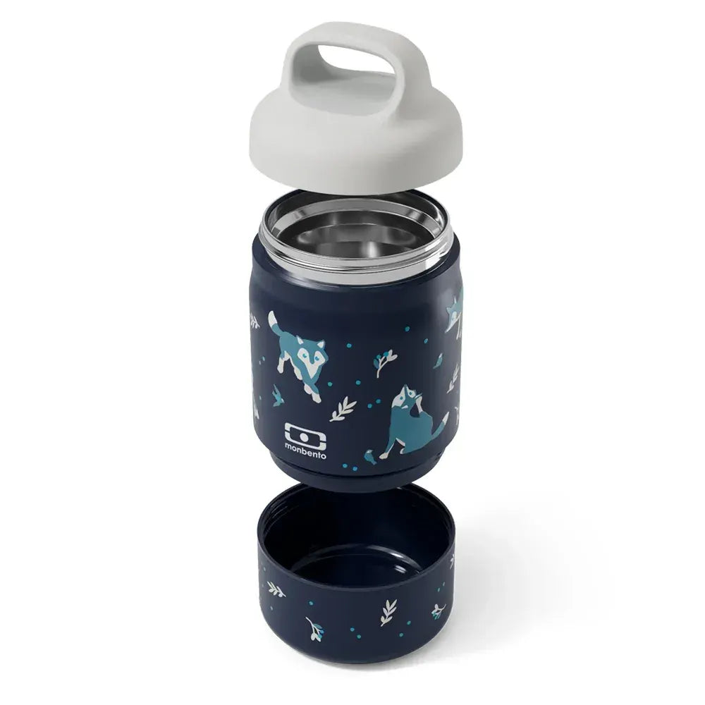 Monbento Handy Kids Insulated Lunch Box with Compartments - Wolf - Image 3