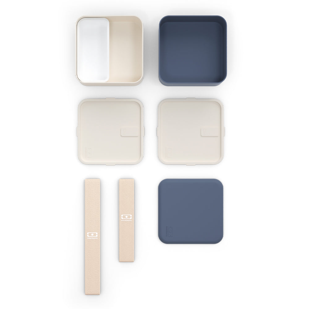 Monbento Mb Square Bento Box - Blue Natural - Image 3