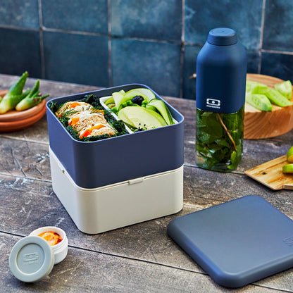 Monbento Mb Square Bento Box - Blue Natural - Image 4