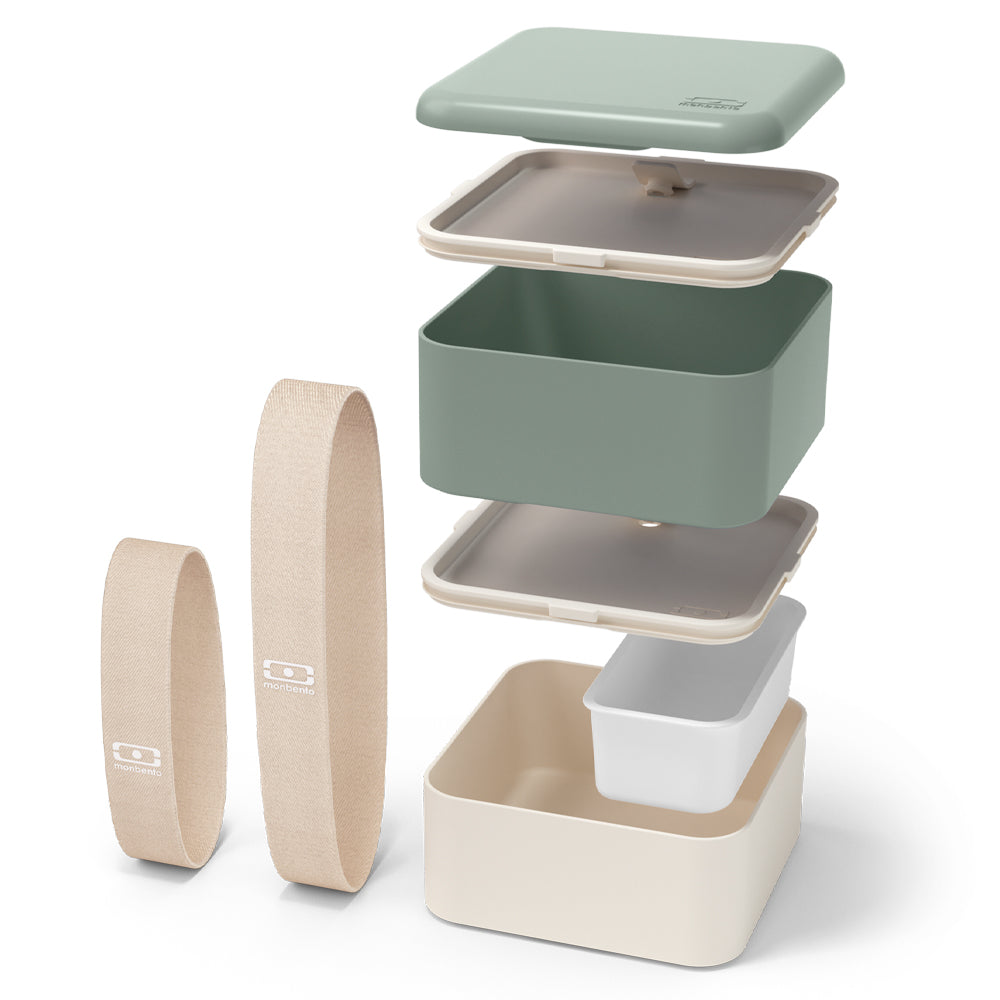 Monbento Mb Square Bento Box - Bi-Colour Green - Image 3