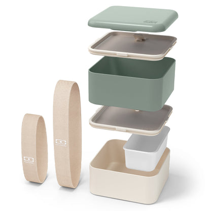 Monbento Mb Square Bento Box - Bi-Colour Green - Image 3