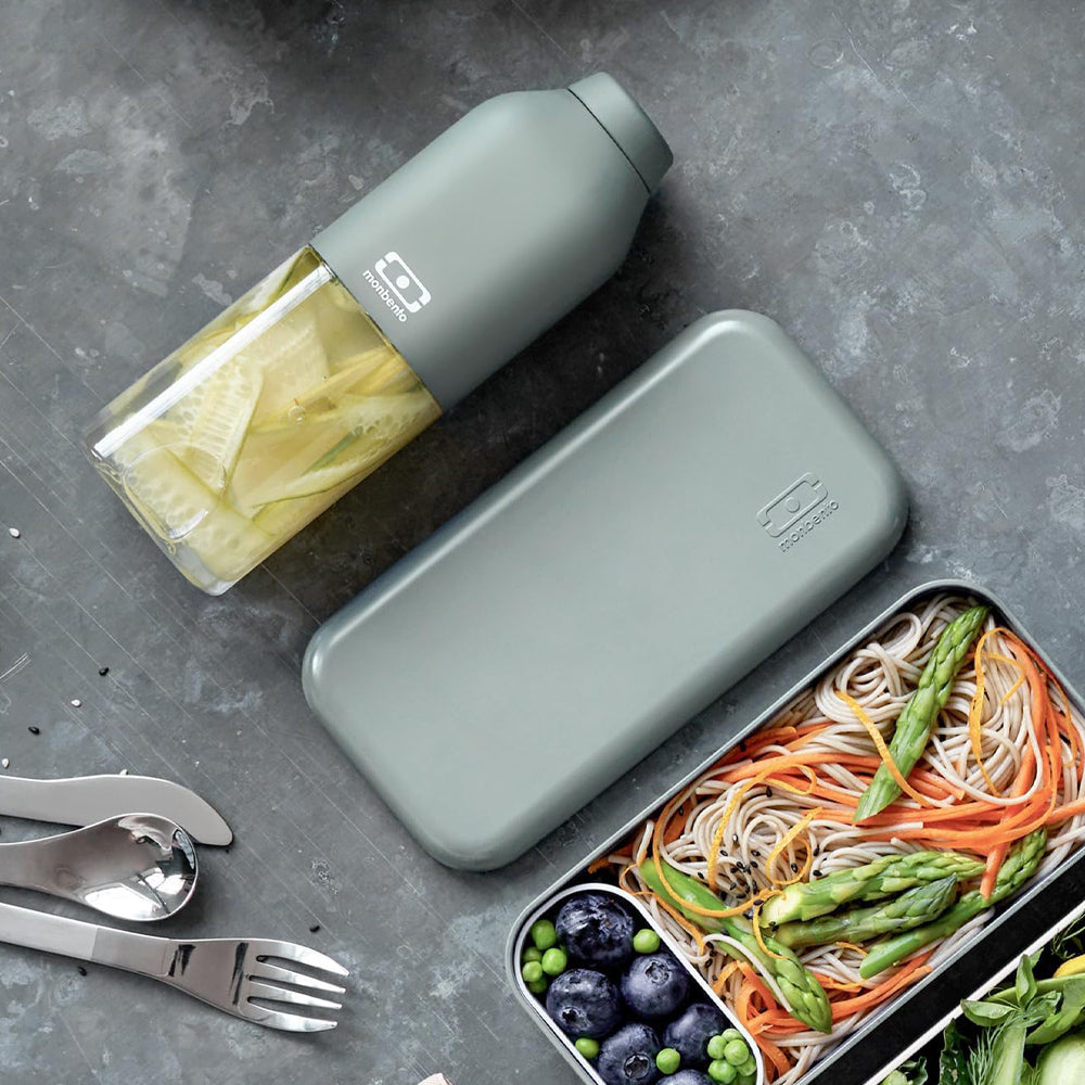 Monbento Mb Positive M Reusable Water Bottle - Green Natural - Image 2