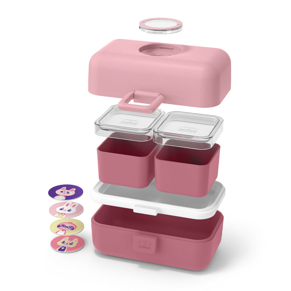 Monbento Mb Tresor Kids Bento Box - Pink Blush - Image 3