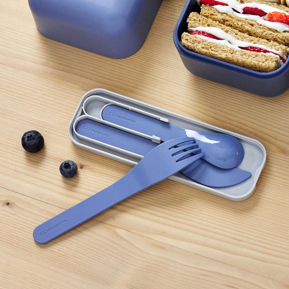 Monbento Mb Pocket Plastic Cutlery Set - Colour Blue Infinity - Image 4