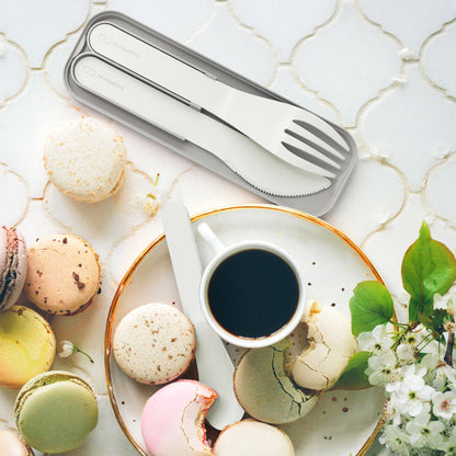 Monbento Mb Pocket Plastic Cutlery Set - Colour Natural - Image 2