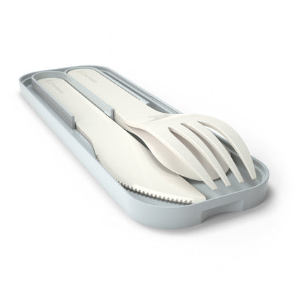 Monbento Mb Pocket Plastic Cutlery Set - Colour Natural - Image 3