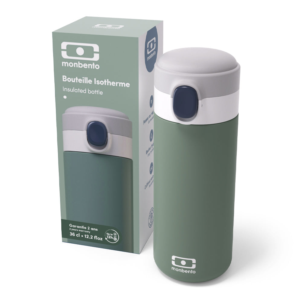 Monbento Mb Pop Insulated Bottle - Green Natural - Image 5