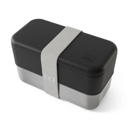 Monbento Mb Sense Original The Two-Tier Metal Food Container Sense Original - Black Oynx