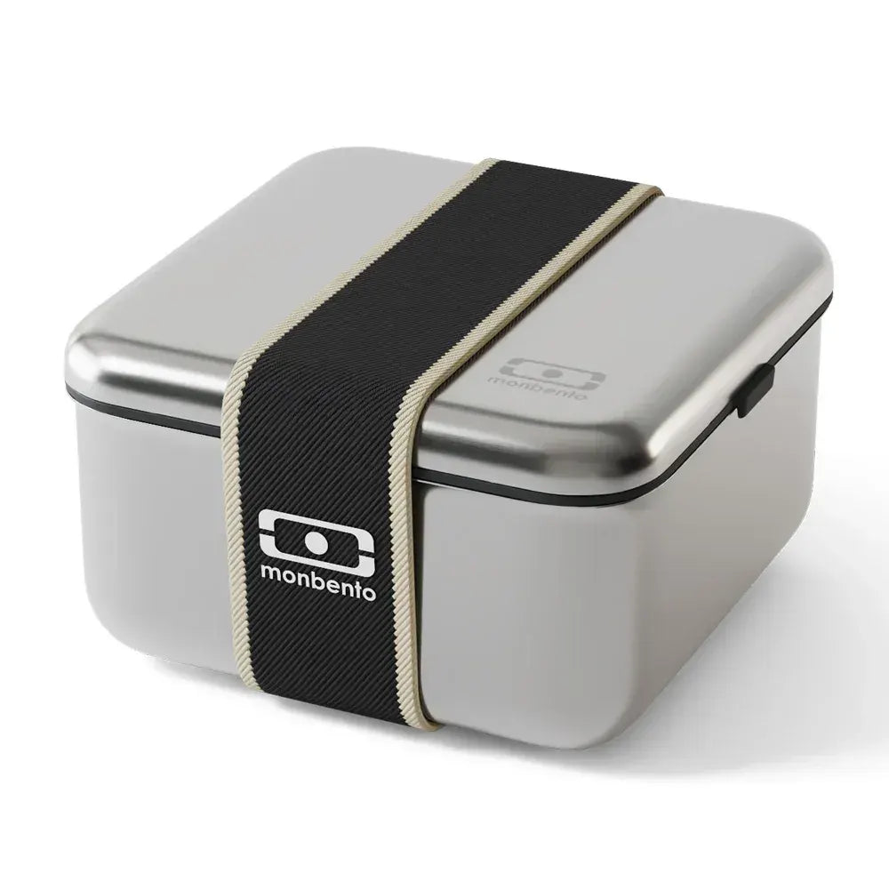 Monbento Mb Sense L The microwave-Safe Metal Lunch Box - Black Onyx