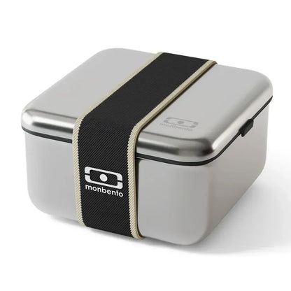 Monbento Mb Sense L The microwave-Safe Metal Lunch Box - Black Onyx