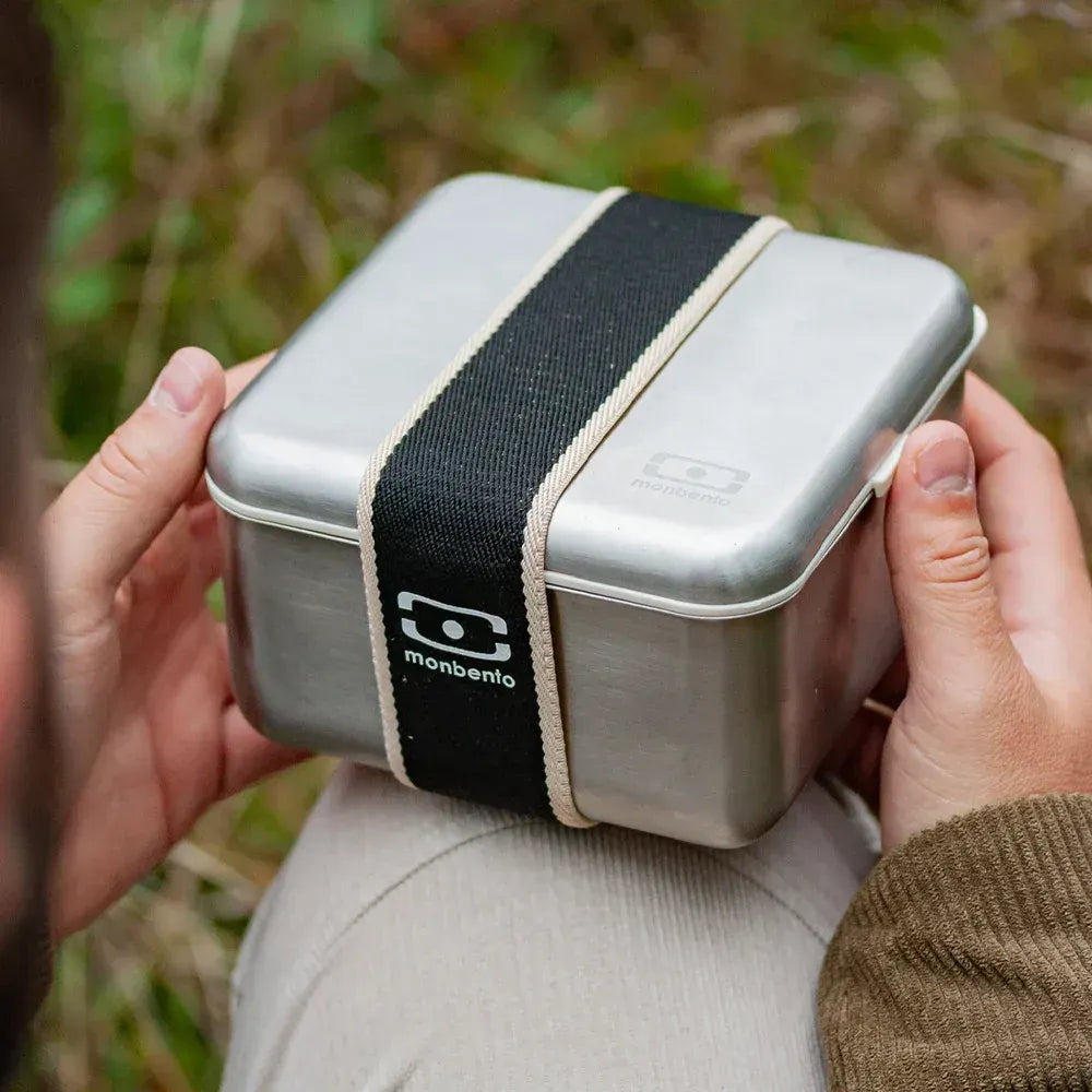 Monbento Mb Sense L The microwave-Safe Metal Lunch Box - Black Onyx - Image 4