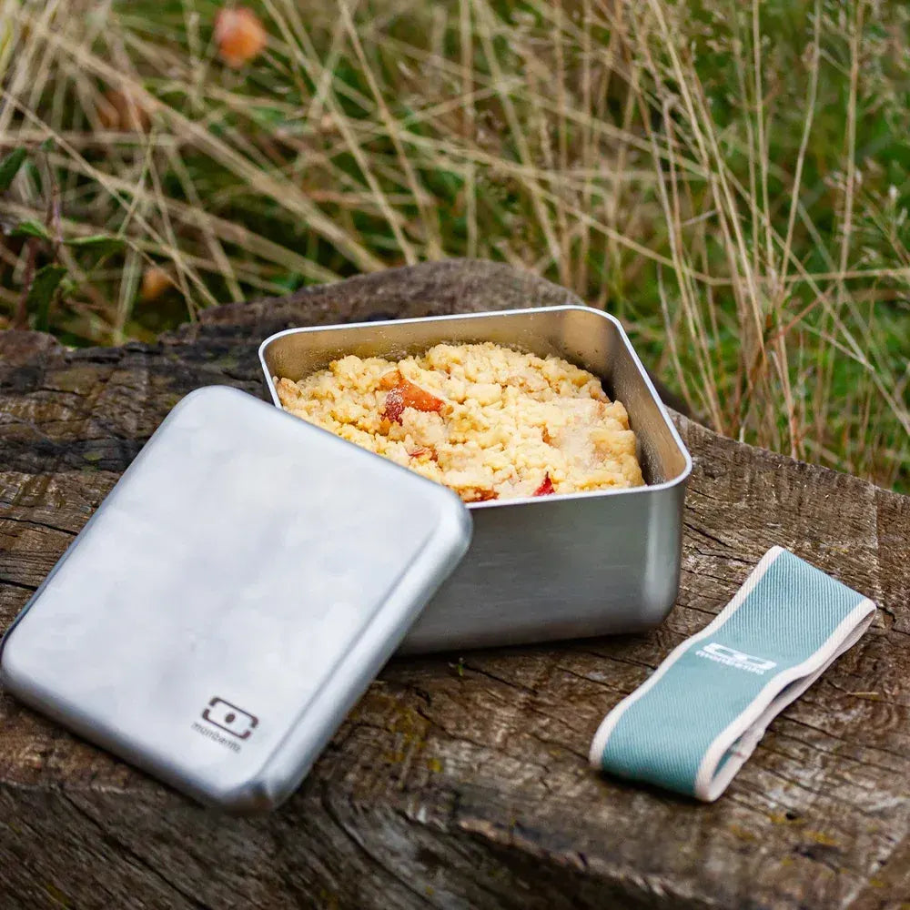 Monbento Mb Sense L The Microwave-Safe Metal Lunch Box - Natural Green - Image 2