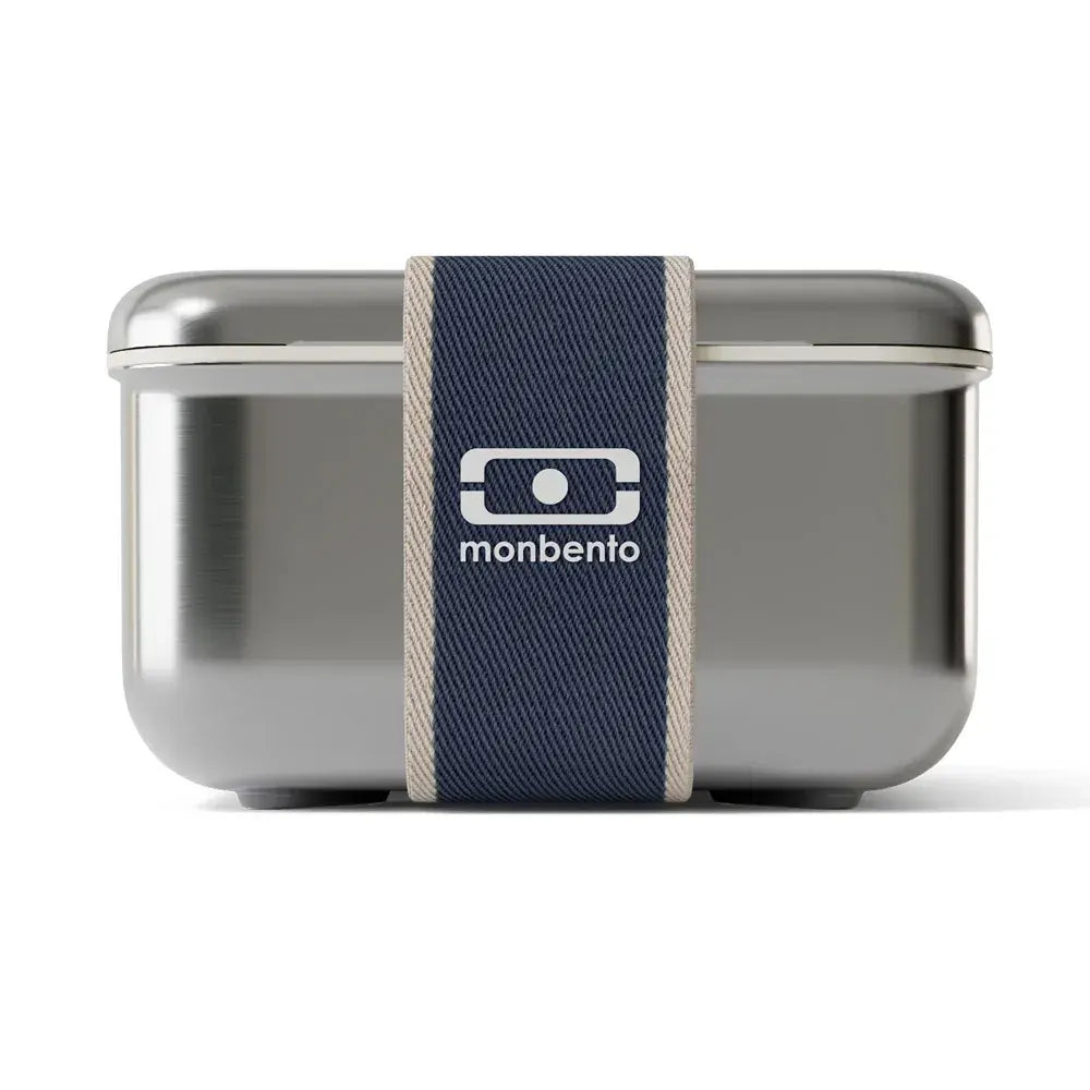 Monbento Mb Sense L The Microwave-Safe Metal Lunch Box - Natural Blue - Image 4