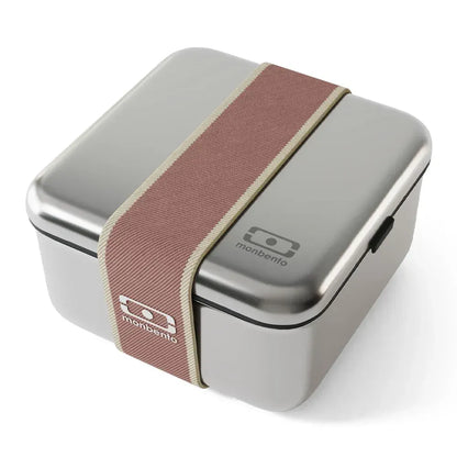 Monbento Mb Sense L The Microwave-Safe Metal Lunch Box - Pink Moka