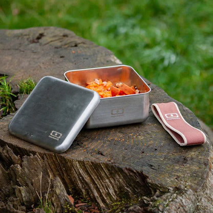 Monbento Mb Sense L The Microwave-Safe Metal Lunch Box - Pink Moka - Image 2