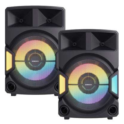 Majority PS500 - Bundled PA System 150w Bluetooth Karaoke-DJ-Party-PA System - Black