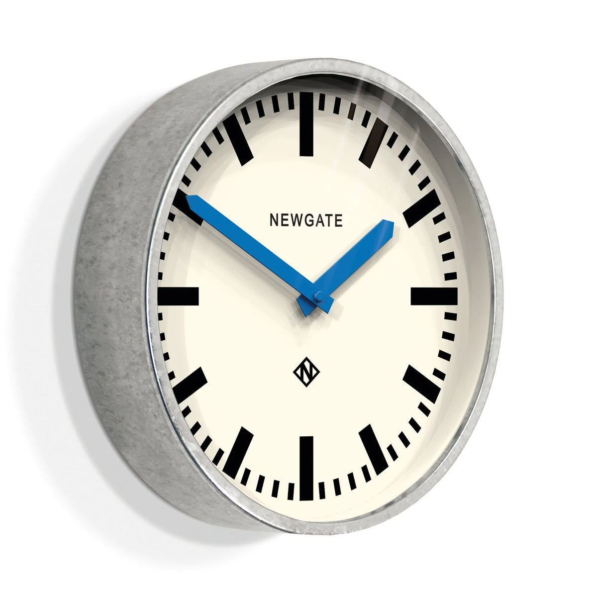 Newgate Luggage Wall Clock Galvanised Blue Hands - Image 2