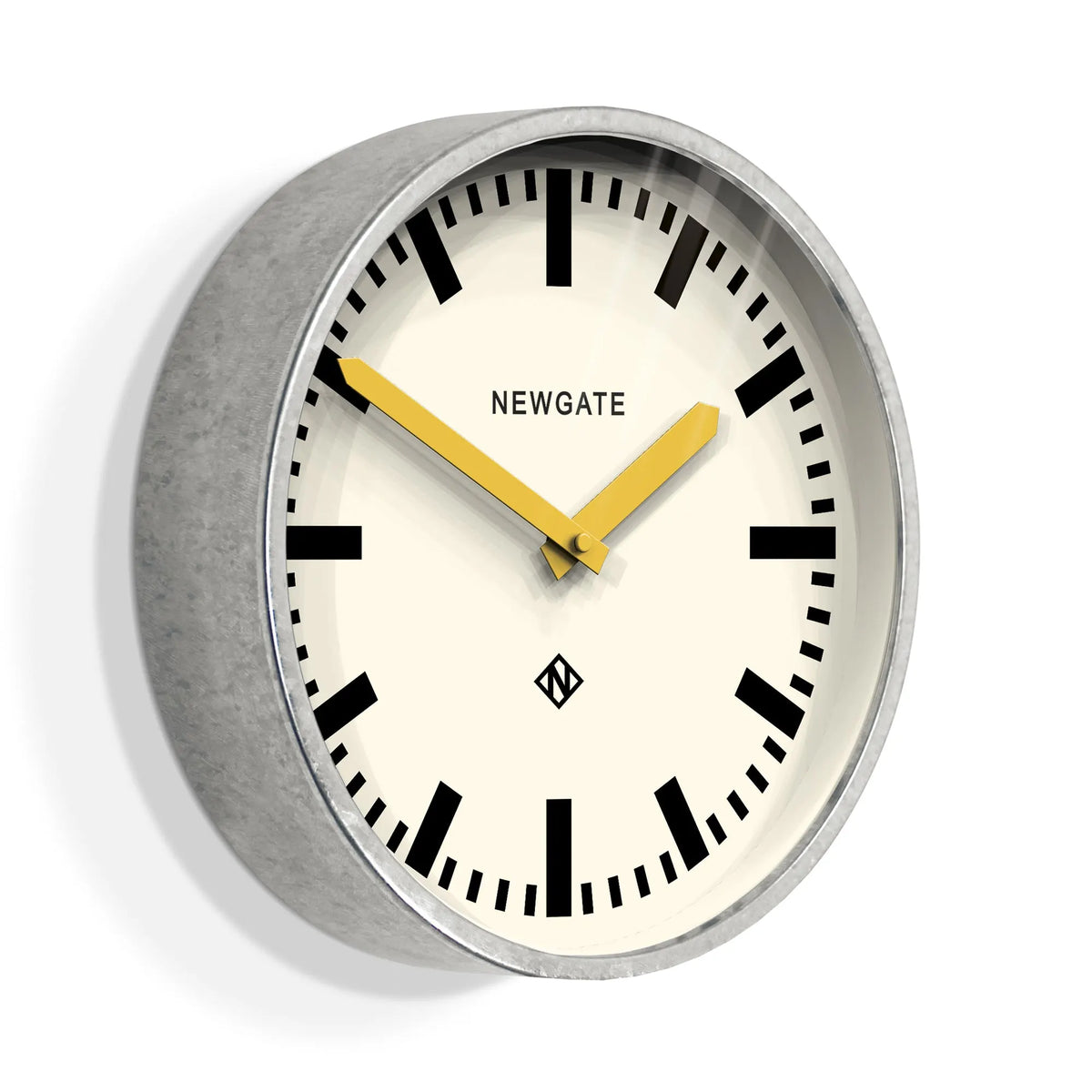 Newgate Luggage Wall Clock Galvanised Yellow Hands - Image 2