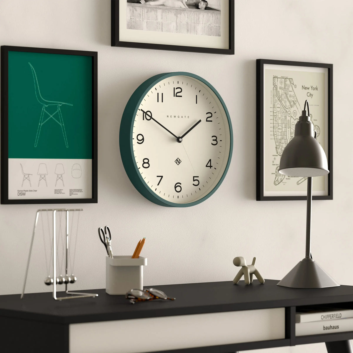 Newgate Number Three Echo Wall Clock Green - Image 4