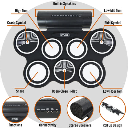 3rd Avenue Roll Up Drum Kit - Image 2
