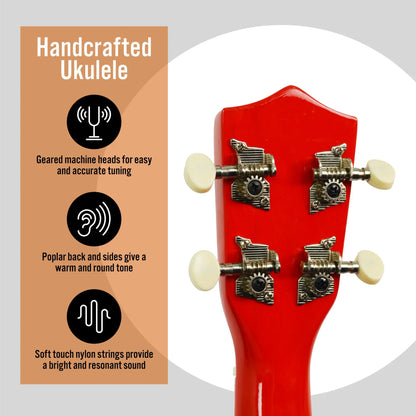 3rd Avenue Soprano Ukulele - Red - Image 7