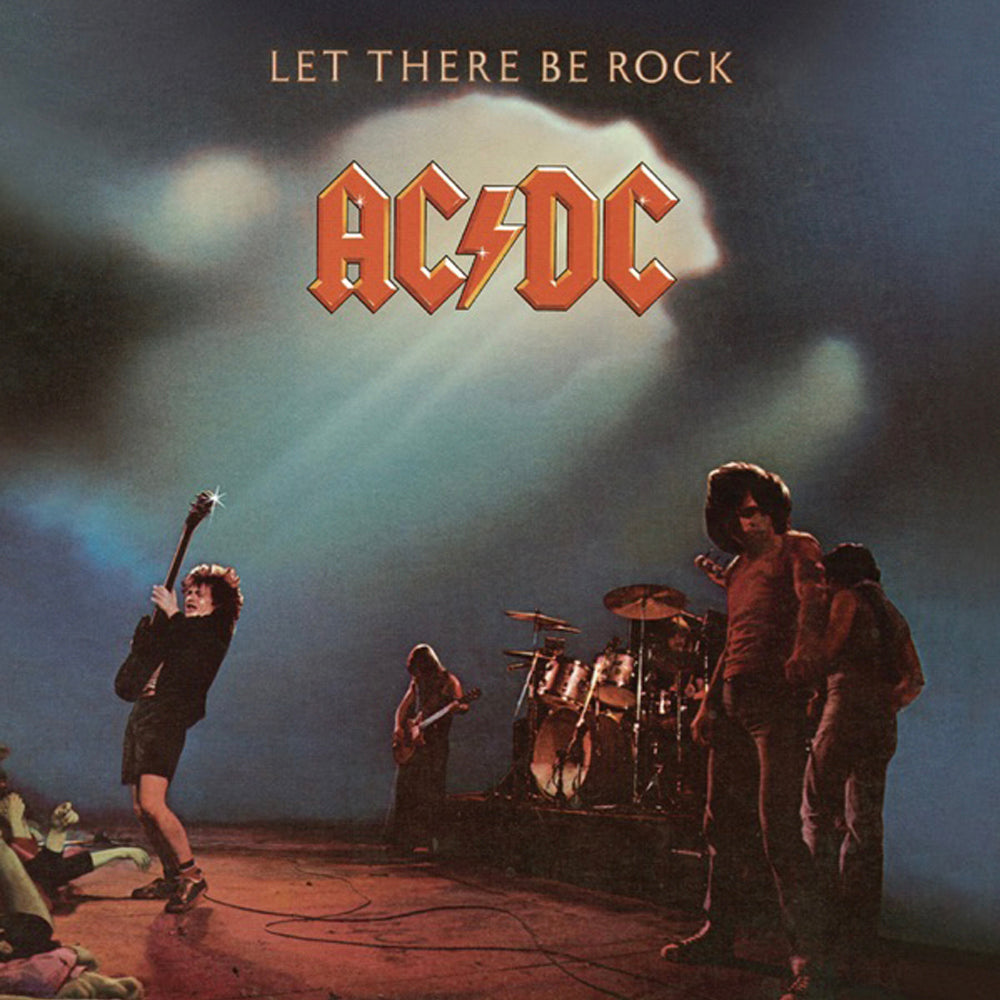 Crosley Record Storage Crate AC/DC Let there Be Rock Vinyl Album Bundle - Image 2