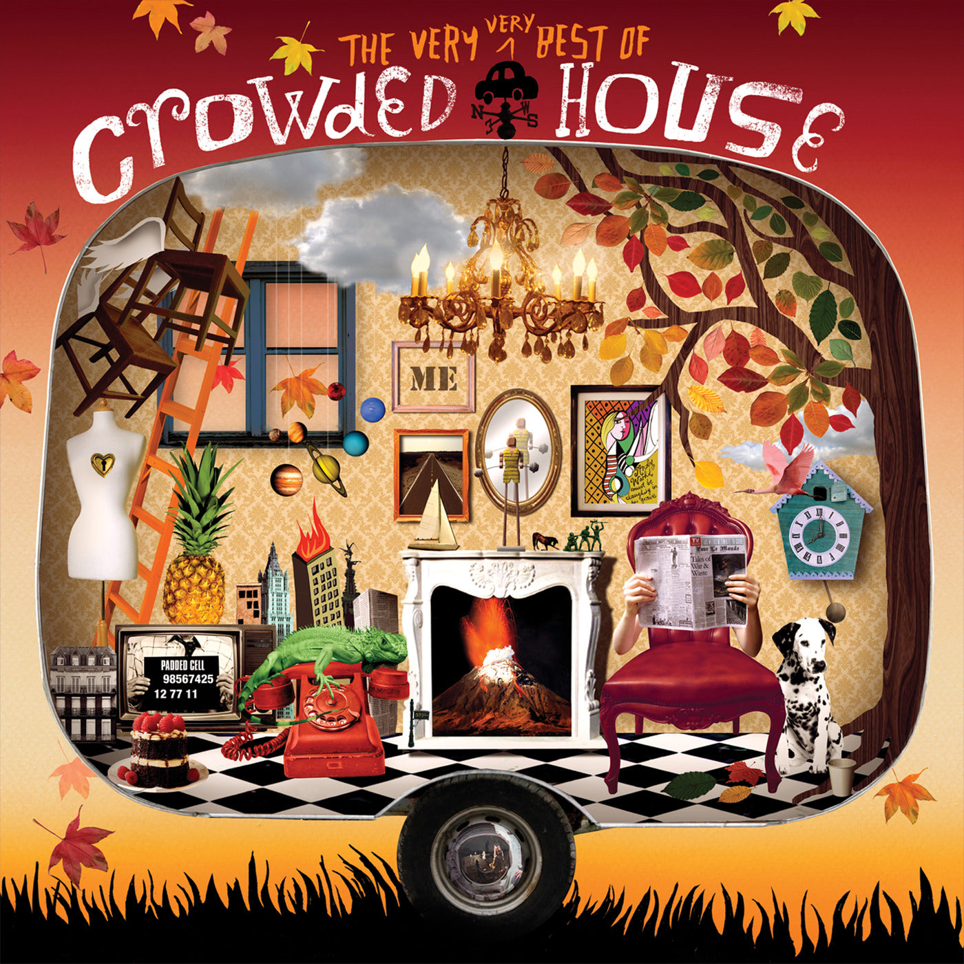 Crowded House The Very Very Best Of Crowed House - Double Vinyl Album & Crosley Record Storage Display Stand - Image 4