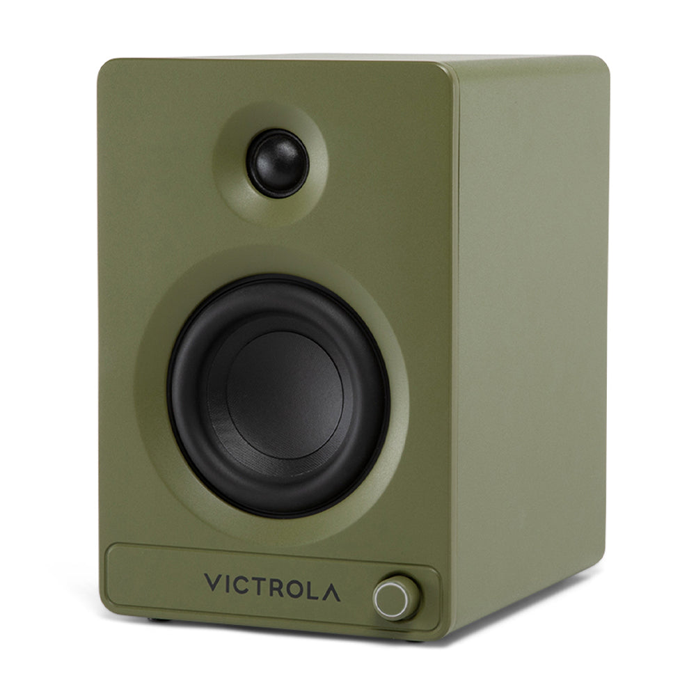 Victrola Tempo Bookshelf Speakers - Green - Image 5