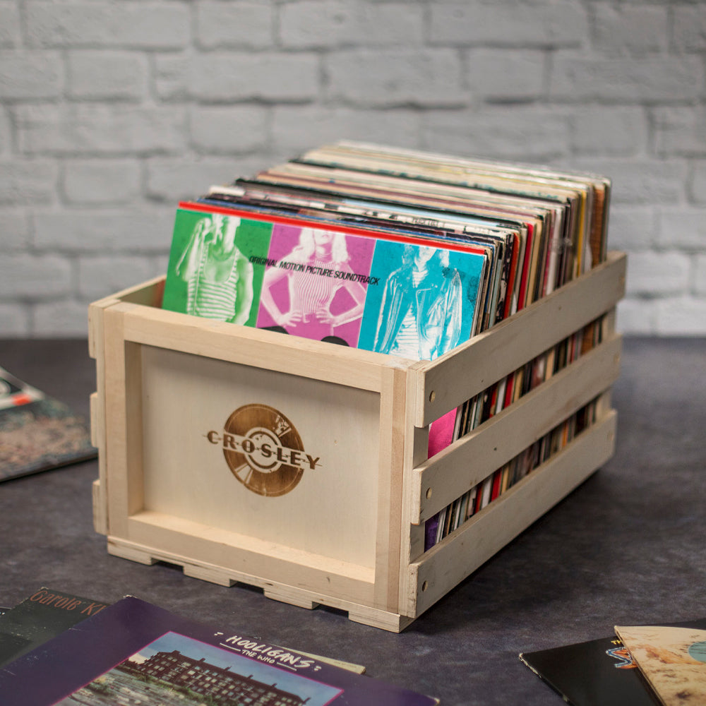 Victrola Eastwood II Turntable - Walnut + Bundled Record Storage Crate - Image 3