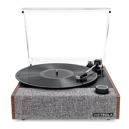 Victrola Eastwood II Turntable - Walnut + Bundled Record Storage Crate - Image 4